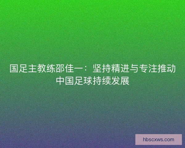 国足主教练邵佳一：坚持精进与专注推动中国足球持续发展